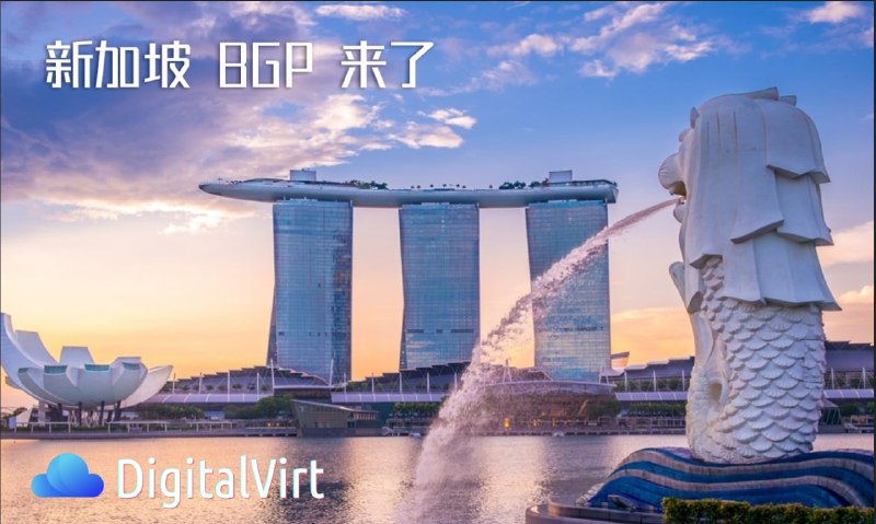 DigitalVirt 新加坡 BGP 开启🦁🦁🦁预售已经结束，现在下单随时开机！购买地址